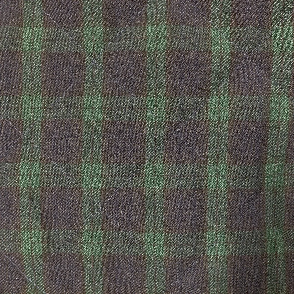 Talbots Quilted Vest Womens‎ Large Green Navy Zip Up Tartan Plaid Hiking Preppy